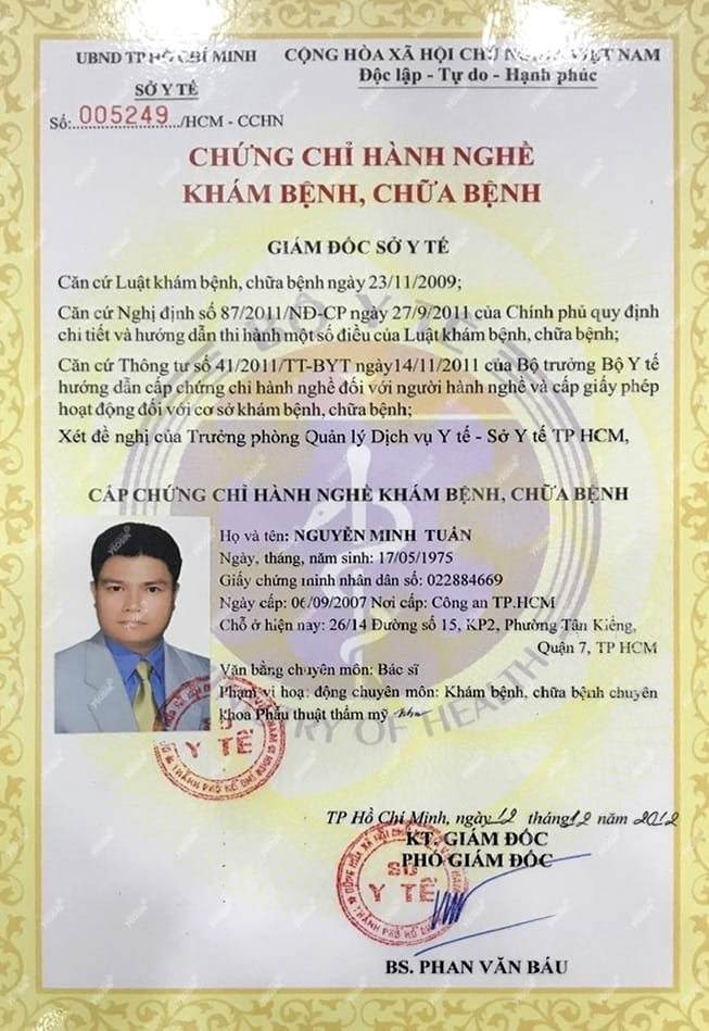 GIẤY PHÉP HÀNH NGHỀ
